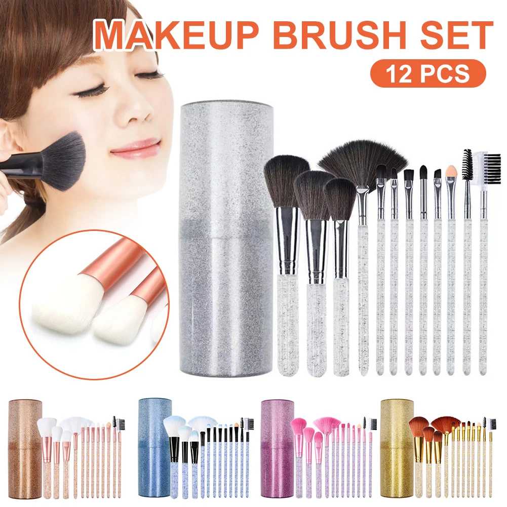 

TEST2pcs Makeup Brushes Set Foundation Eyeshadow Blending Eyebrow Brush Make Up Tool for Beginners Professions