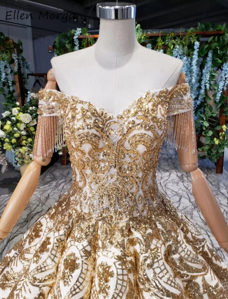 Женское свадебное платье It's yiiya белое цвета шампанского с открытыми плечами на