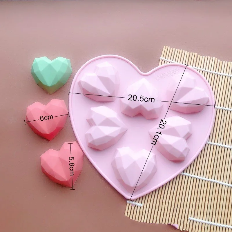 6 полостей бриллиантовая фотоформа для шоколадного торта 3D аксессуары сделай сам