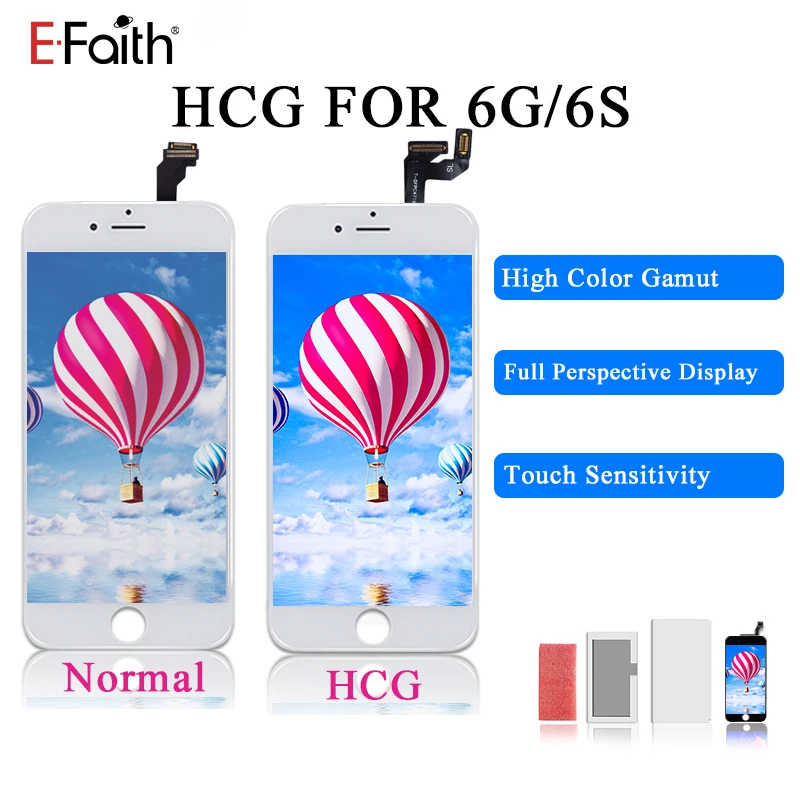 EFAITH высококачественный HCG ЖК дисплей высокой яркости для iPhone 6 6S сенсорный экран