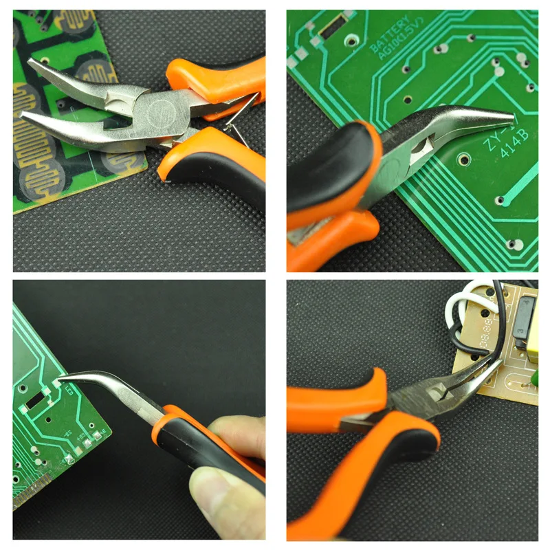 Плоскогубцы электронный инструмент плоскогубцы с изогнутым носом|Плоскогубцы| |