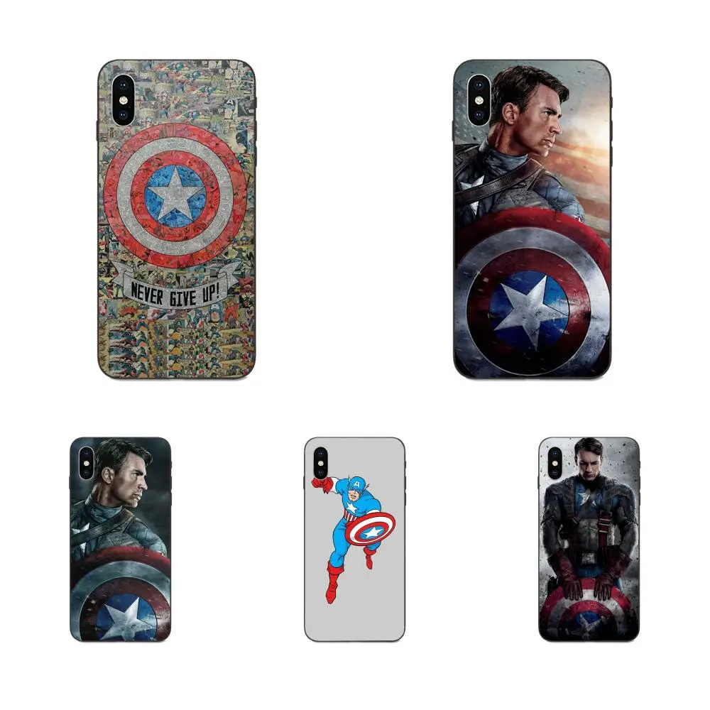 Рисунок Капитан Америка для Galaxy A10S A20S A2 Core A30S A40S A50S A70S A90 5G M10 M30S M40 Note 10 Plus мягкий