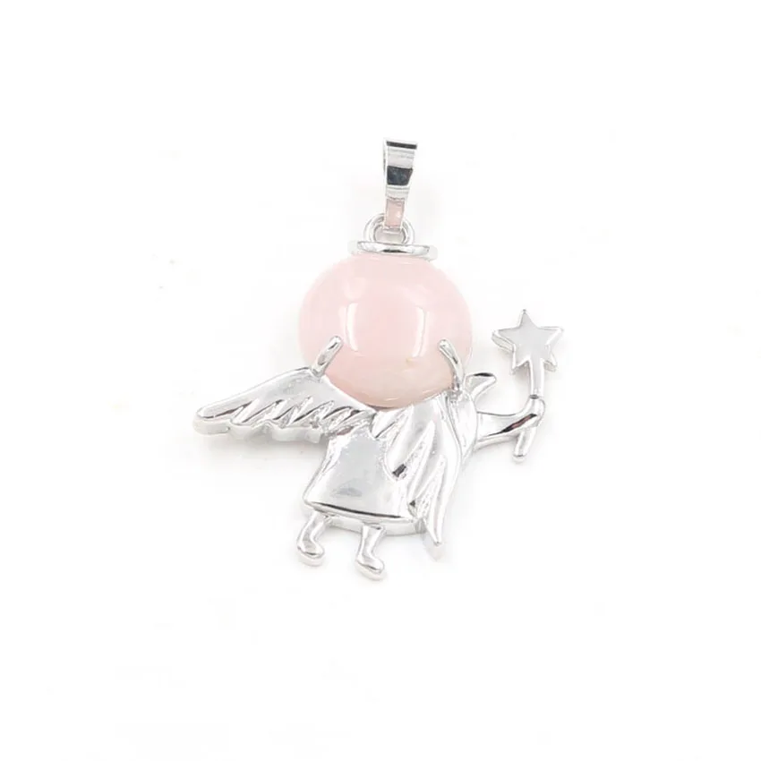 Tiger Eye Stone Silver Plated Angel Star Pendant Rock Crystal Classic Style Jewelry | Украшения и аксессуары