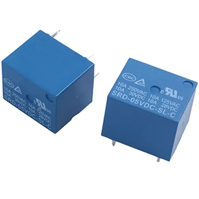 10 шт. SRD 05VDC SL C DC 5V Номинальная катушка SPDT миниатюрное реле мощности синий|Реле| |