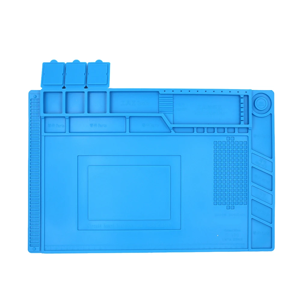 

Repair Pad Heat Insulation Working Mat with Magnetic Groove Heat-resistant Adsorption Soldering Mat Station Repair Insulator Pad