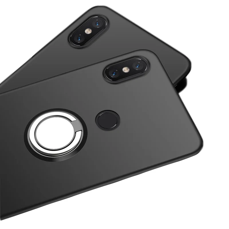 For Motorola Moto G20 Z3 Force Play C M X4 Z4 E4 Plus G7 Power G6 P30 Note  Back Ring Holder Bracket Phone Case TPU Soft Cover