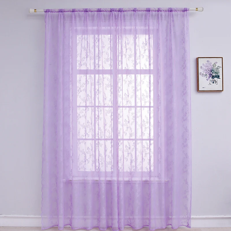 

Curtains One piece / lace Warp Knit Modern Window Screen Window Tulle For Living Room Bedroom Curtains Decoration Dropship