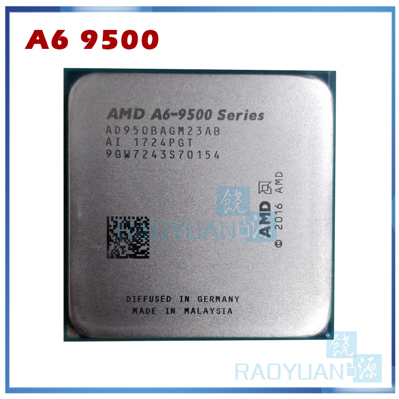 

AMD A6-Series A6-9500 A6 9500 AD950B 3.5 GHz Dual-Core CPU Processor AD9500AGM23AB AD950BAGM23AB Socket AM4