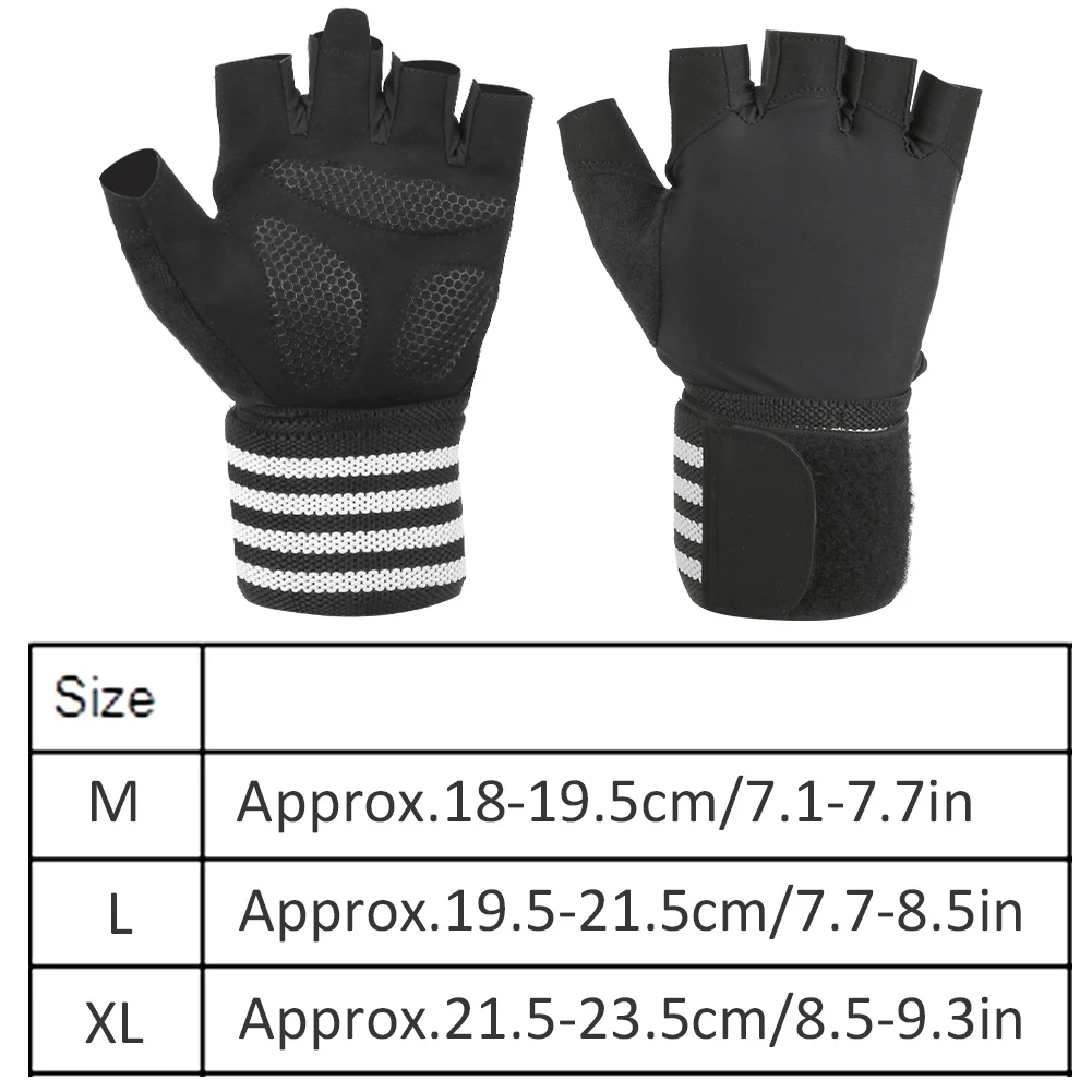 

1 Pair Durable Nylon Unisex Outdoor Sports Bike Cycling Breathable Anti-Skid Sun-Proof Half Finger Gloves For Cycling Accessory
