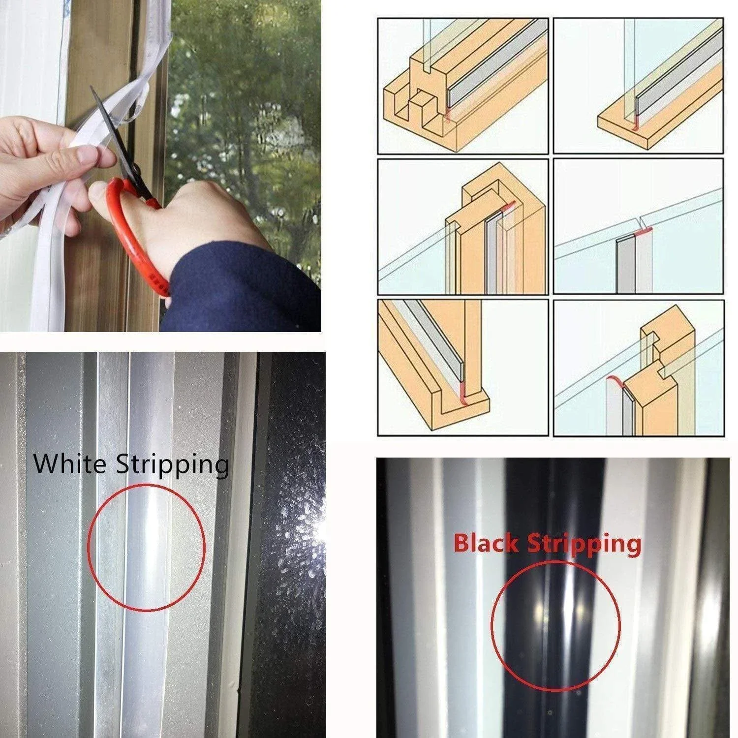 Weather Stripping Door Seal Strip 5M Self Adhesive Silicone Soundproofing Window Draught Dust | Обустройство дома