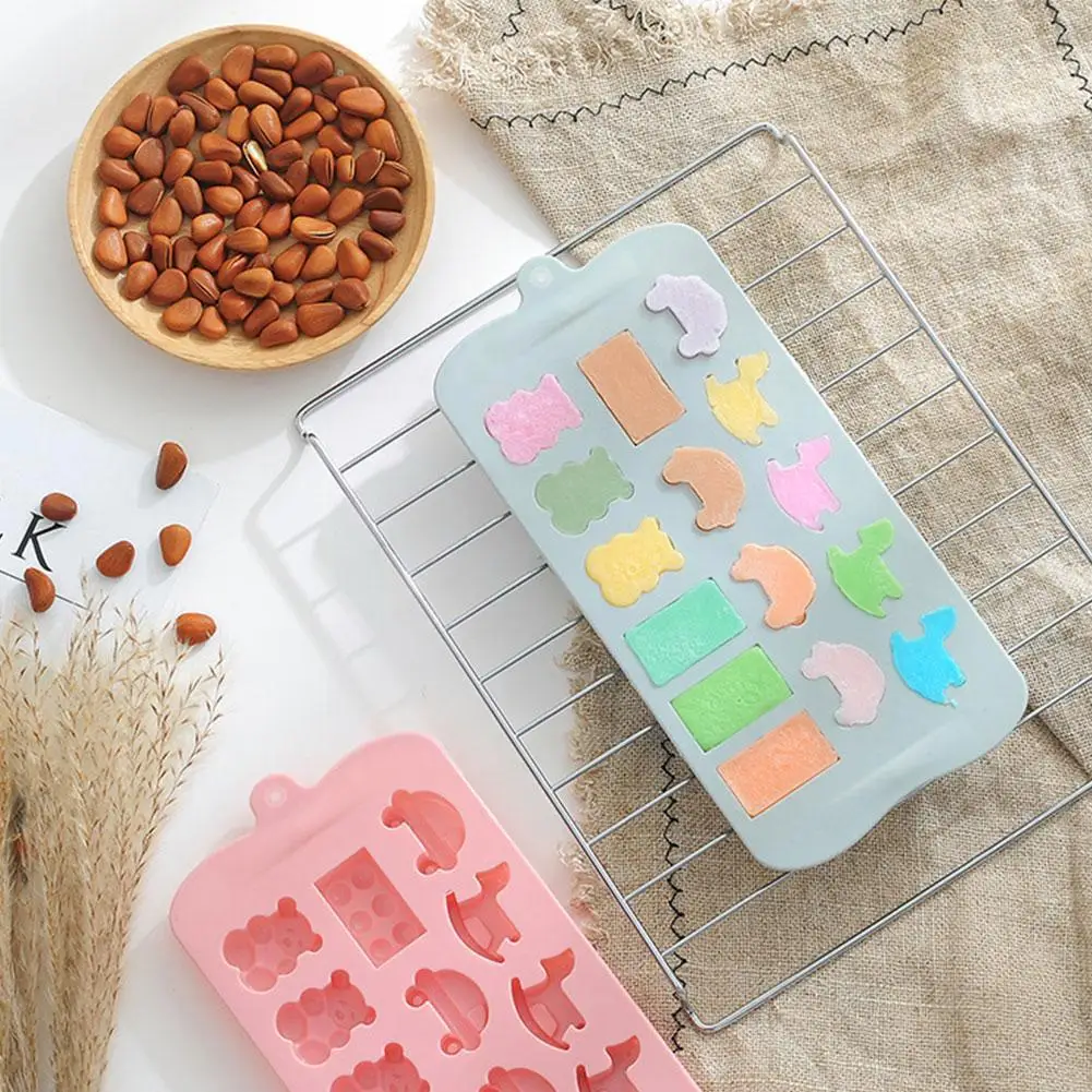 

15 Grids Bear Car Style Chocolate Mold Silicone Bakeware For Handmade Biscuit Candy Pastry Fondant Cake Mold Jelly Molde L7U0