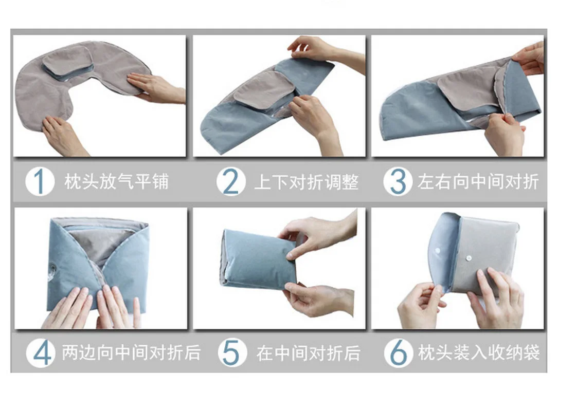 Новый Портативный U Форма надувной дорожный Подушка Поддержка из ПВХ с бархатным