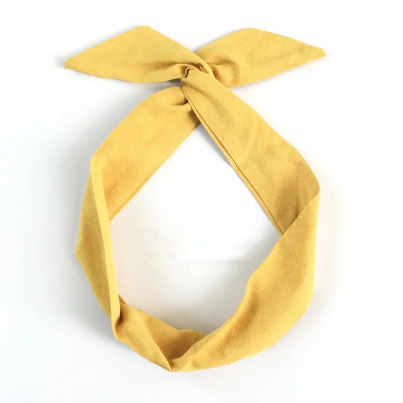 

1PCS Suede Hair Holder Hairbands Fleece Bow Animal Ears Headband For Women Girls Turban Fashion Hair Accessories