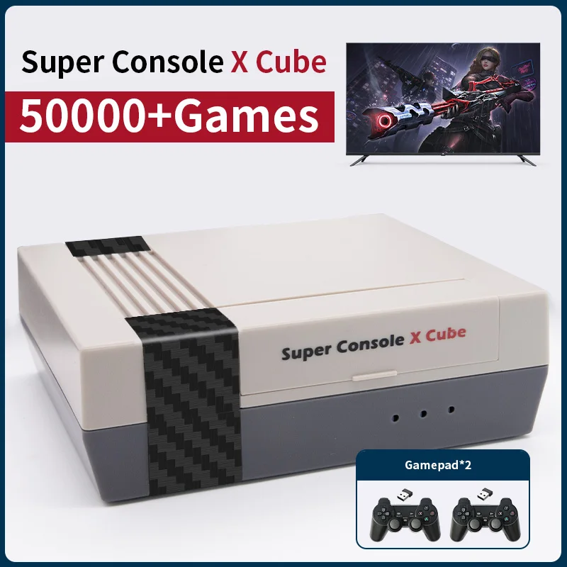 Ретро игры для PS1/PSP/DC/N64 50000 + Супер консоль игр X Cube 4K мини ТВ приставка видео с 2 4G