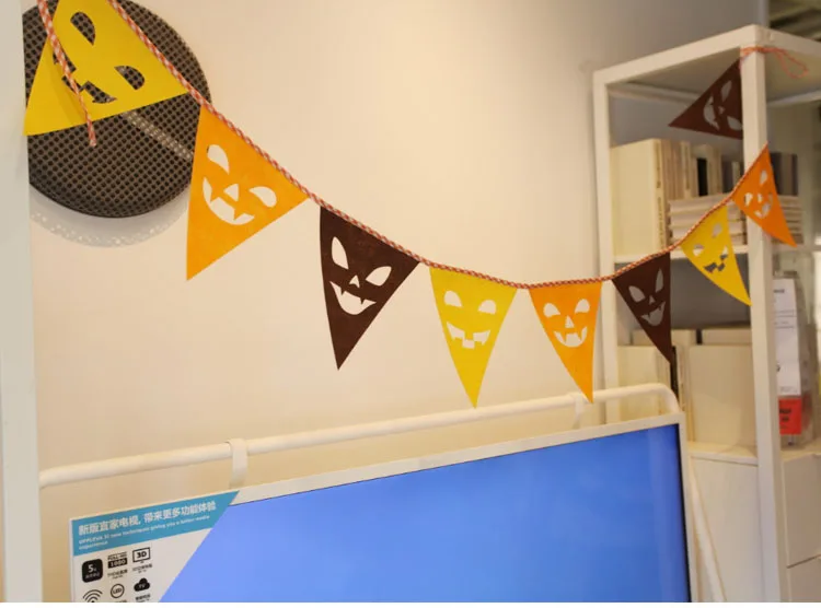 Гирлянда для фестиваля на Хэллоуин цветная гирлянда с треугольным флагом|triangle