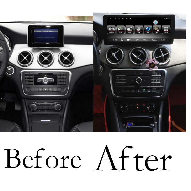 Автомобильный мультимедийный плеер GPS аудио радио для Mercedes Benz GLA Class X156 200 220 2016 ~ 2020