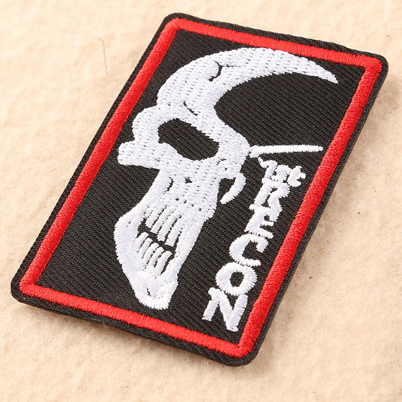 Патчи для одежды в стиле рок Череп карамельные цвета вышитые термонаклейки панк