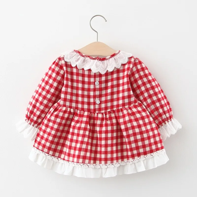 Детское хлопковое платье принцессы с длинным рукавом и бантом|Платья| |