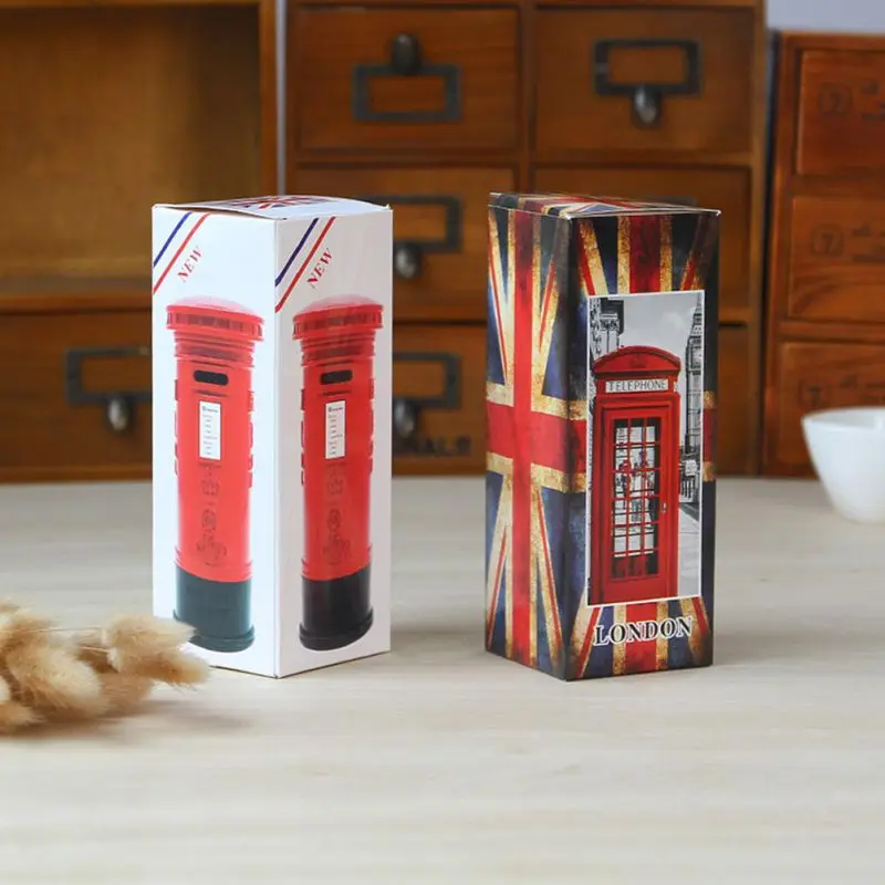 Винтажная Британская телефонная будка копилка из кованого железа красная