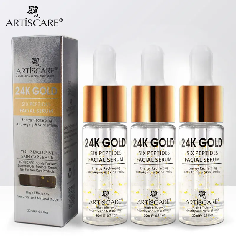 Сыворотка для лица ARTISCARE 24k Gold Six Peptides 20 мл против морщин старения Гиалуроновая
