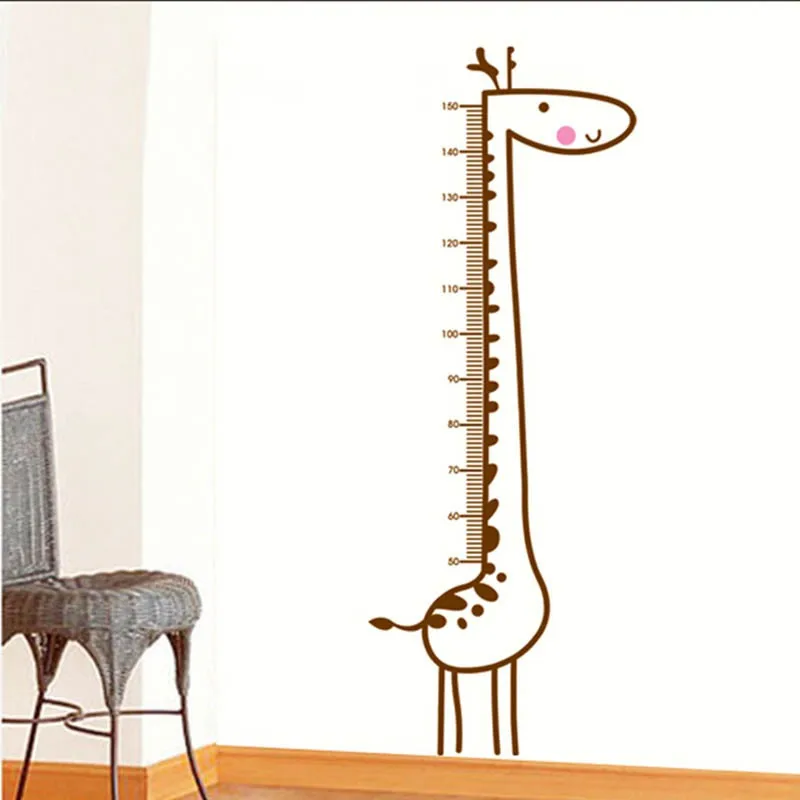 

Big Giraffe Height chart Sticker grow ruler Wall Stickers Child Height Measure For Home Decoration Children's Room