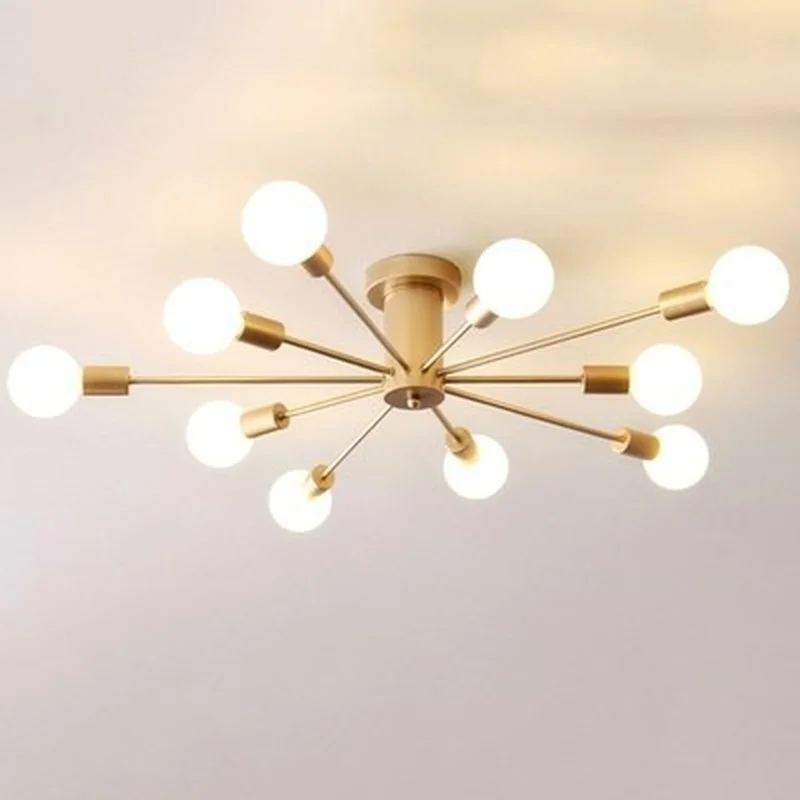 Винтаж металлический Звездная люстра светильник ing Ретро люстры-пауки полу