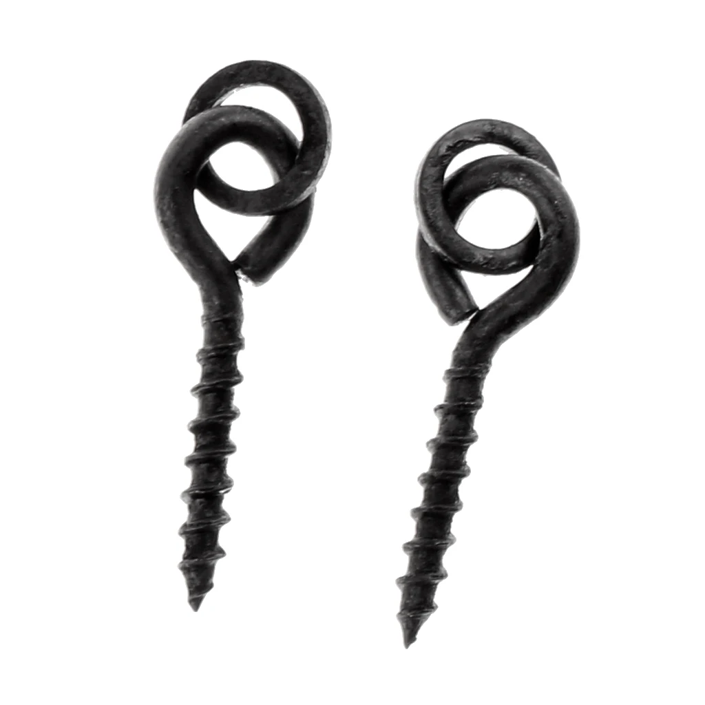 

50pcs 1.3cm Boilie Screw Peg with Ring Swivel D-Rig Chod Rig Terminal Tackle Bait Holder Screw Carp Fishing Accessories Tackles