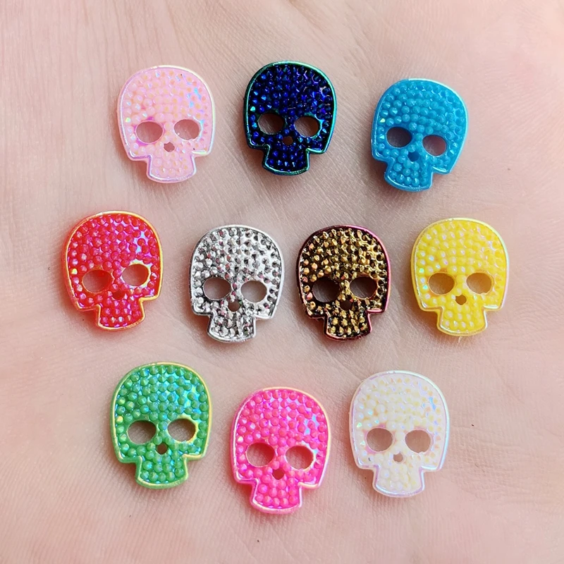 Random Mix Colour 40 шт 12*14 мм кристалл AB бусины их каучука сплав самоклеющиеся Камни Diy ремесла ткань одежды аксессуары украшения на Хэллоуин подарок - Цвет: Random Mix Colour