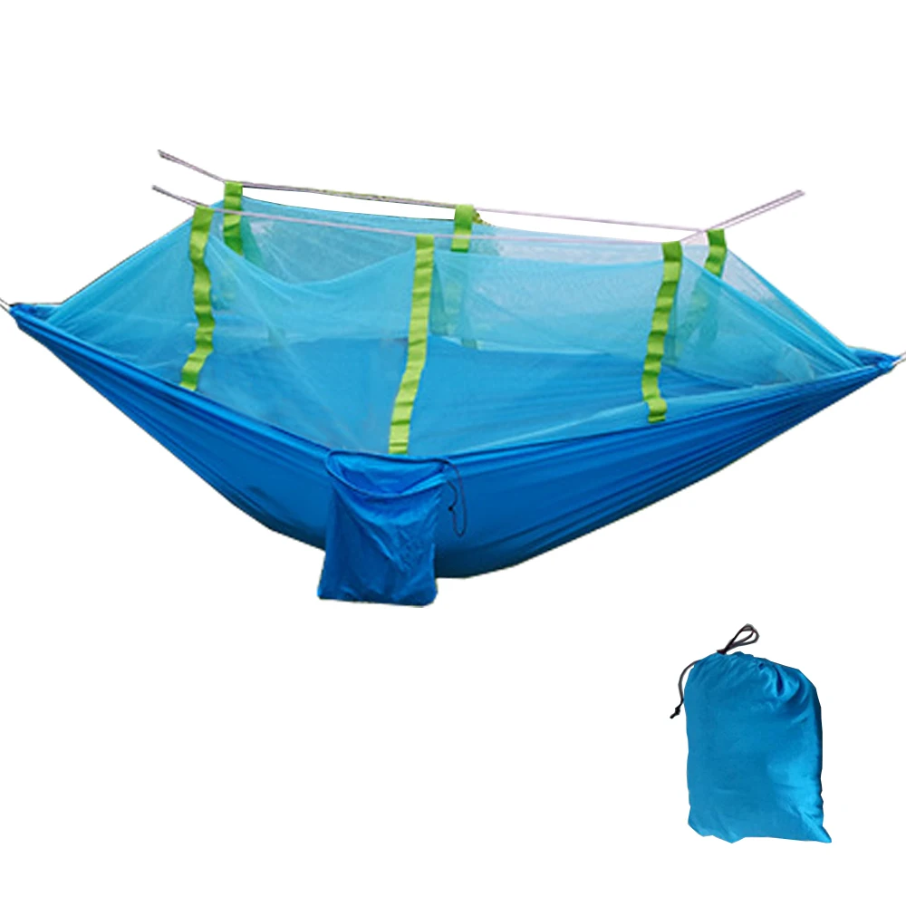 Сетчатый гамак HooRu с москитной сеткой двойной для кемпинга туризма пикника