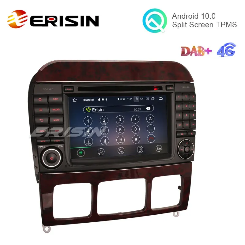Erisin 5997 7 &quotAndroid 10 0 Автомобильный GPS WiFi BT TPMS DAB радио для Mercedes S Class W220 S280 S430 S500 S55 CL-Class