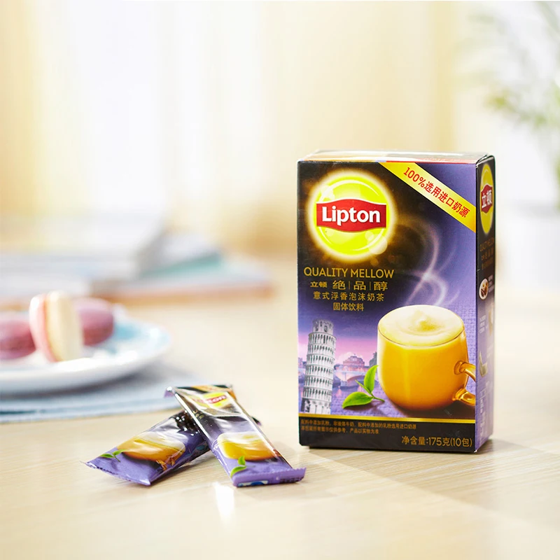 Lipton в итальянском стиле плавающий ароматное молочко с пить растворимый