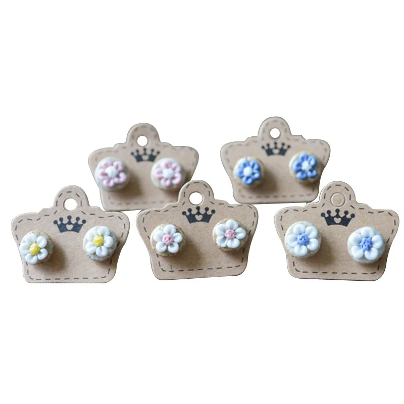 Симпатичные керамические цветочные серьги гвоздики ручной работы специальный