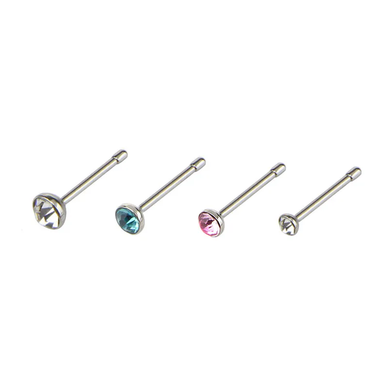 

20Pcs/Set Stainless Steel Crystal Nose Ring & Studs Body Stainless Steel Nose Piercing Jewelry Women Girl Fashion