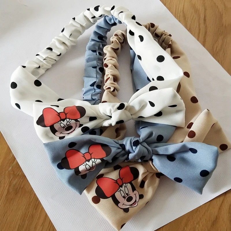 Обруч для волос в горошек с бантом Корейском стиле | Тематическая одежда и