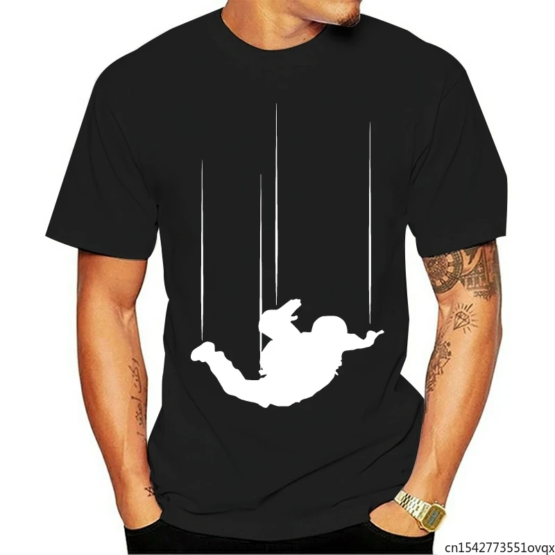 

2021 New Summer Fashion Men Tee Shirt Skydiving and Freefallin T-Shirt Casual Unisex Tee