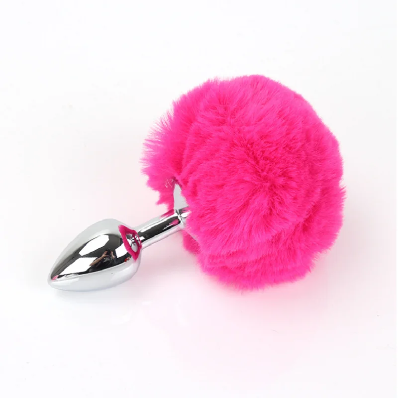 Анальная пробка Khkexia мяч из кроличьей шерсти для мужчин и женщин игрушки геев