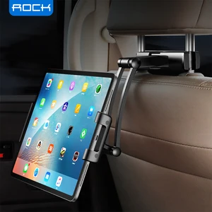 rock universal car rear phone holder tablet stand for iphone 13 12ipad tablet 4 5 10 5 360 rotation car back seat mount bracket free global shipping