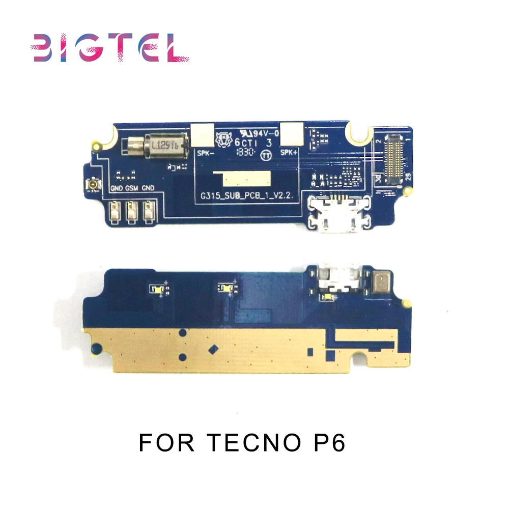 

5 Pcs/Lot 100% Test For Tecno P6 USB Charging Port Connector Board Parts Flex Cable Microphone Mic