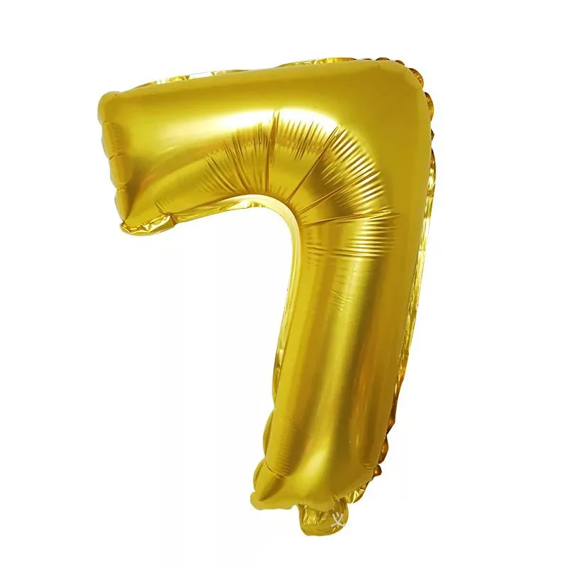 16-дюймовый цифровой алюминиевый воздушный шар золотой серебряный