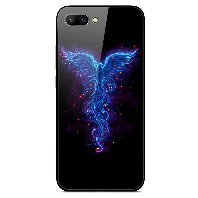 Чехол для Honor 10 чехол Huawei задняя крышка с рисунком из закаленного стекла Жесткий