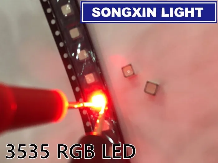 100 шт. smd СВЕТОДИОДНЫЙ led rgb PLCC6 3-в-1 SMD LED полноцветсветодиодный 3535 RGB 3-чиповый