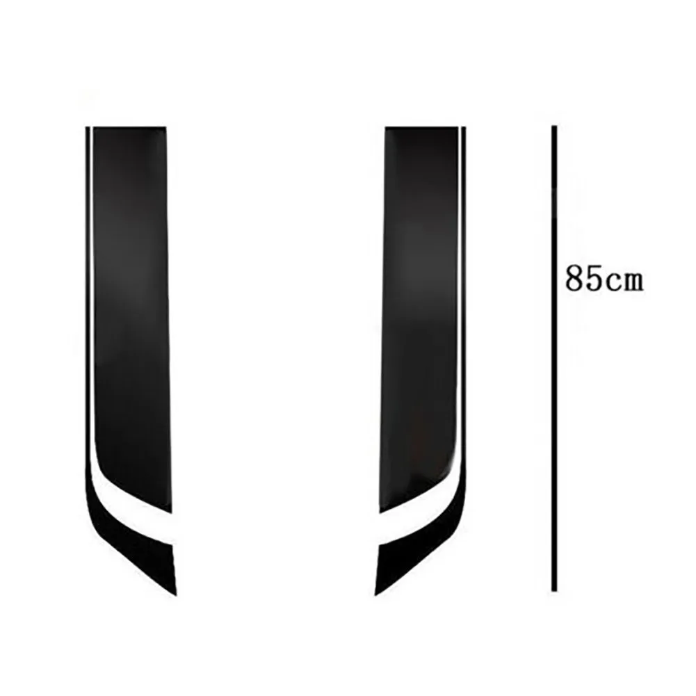 

2PCS Car Sticker Adhesive Auto Black Bonnet Decal Hood Racing Set Stripe