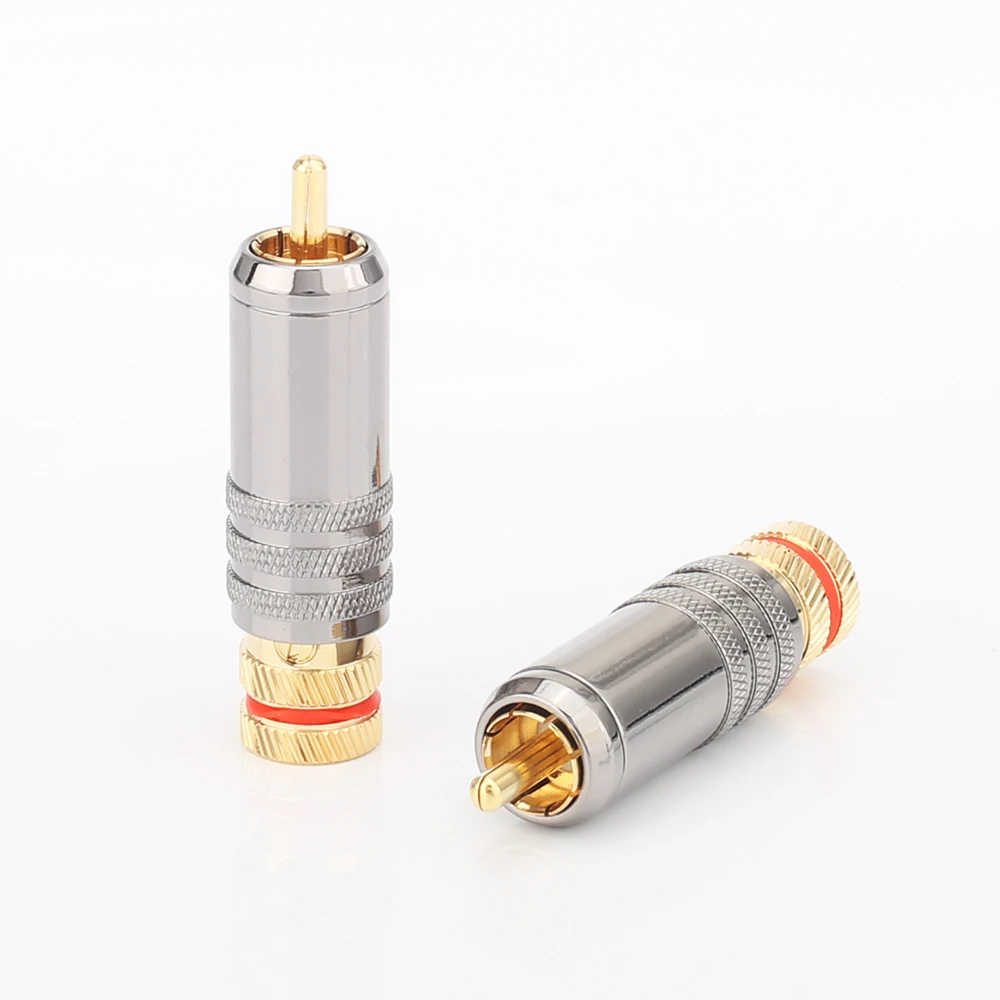 

4 шт. hi-end audio 0152 типа Позолоченные RCA блокировочные штекеры аудио, видео разъемы