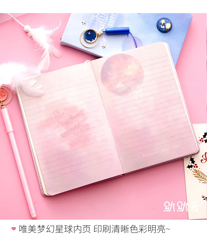 Loveиз Kawaii блокнот планета блокнот прекрасный планировщик книга розовый цвет книга блокнот для девочек канцелярские товары школьные принадлежности