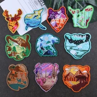 embroidery label badge animal cloth label clothing accessories diy clothes patch stickers heat transfer cloth stickers