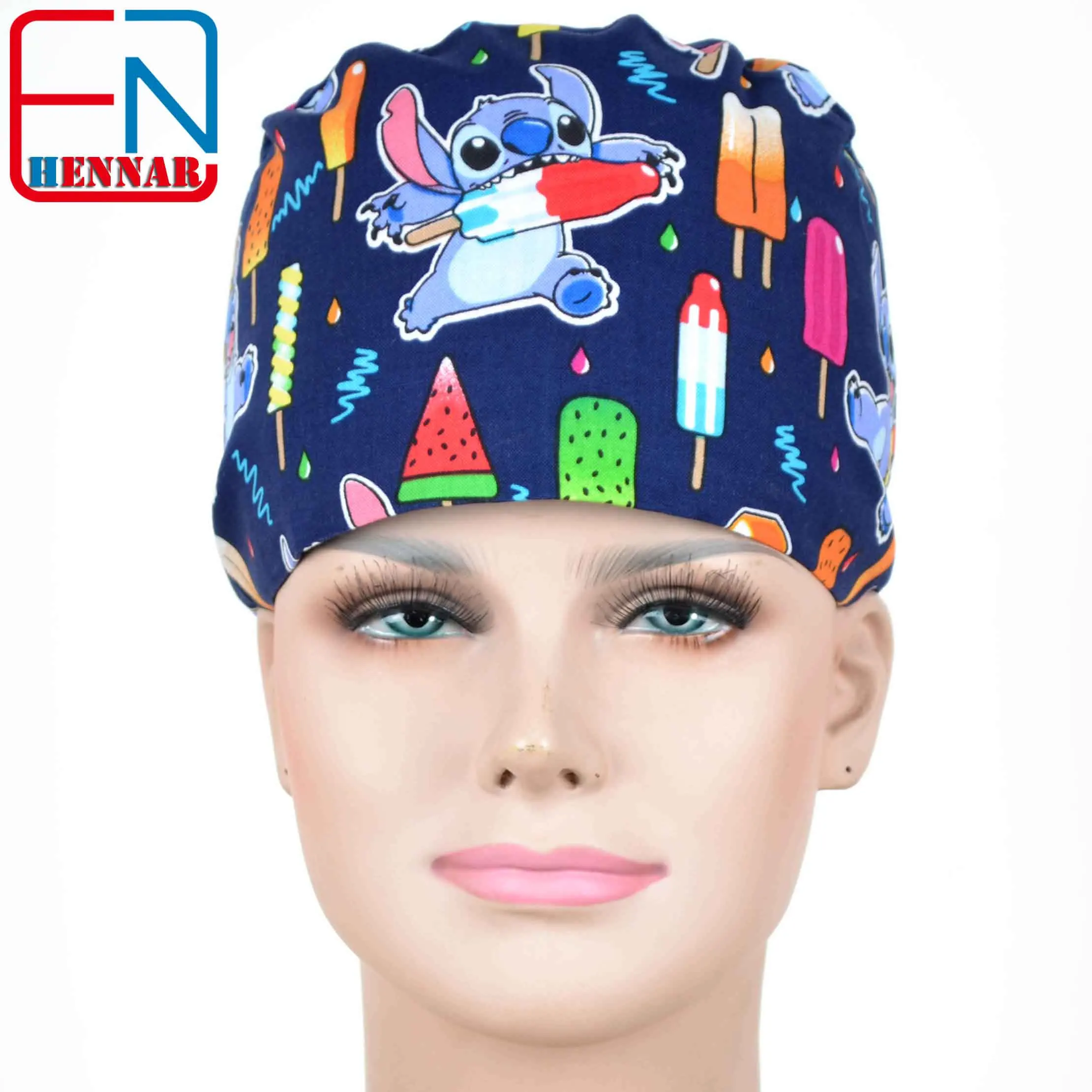 cap only Новые Хирургические колпачки, медицинские новые Хирургические колпачки, маска для мужчин и женщин со свитером, хлопок, медицинские колпачки с принтом унисекс - Цвет: cap only
