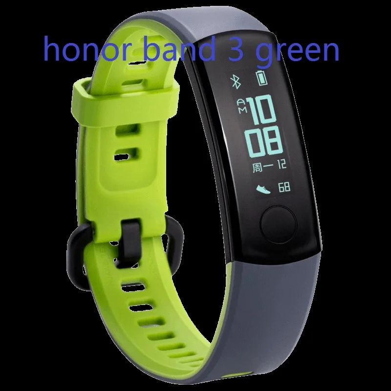 honor band 3 Green Huawei Honor Band 3 Honor band 4 смарт-браслет 5ATM водонепроницаемый для плавания фитнес-трекер умные часы пульсометр - Цвет: honor band 3 Green