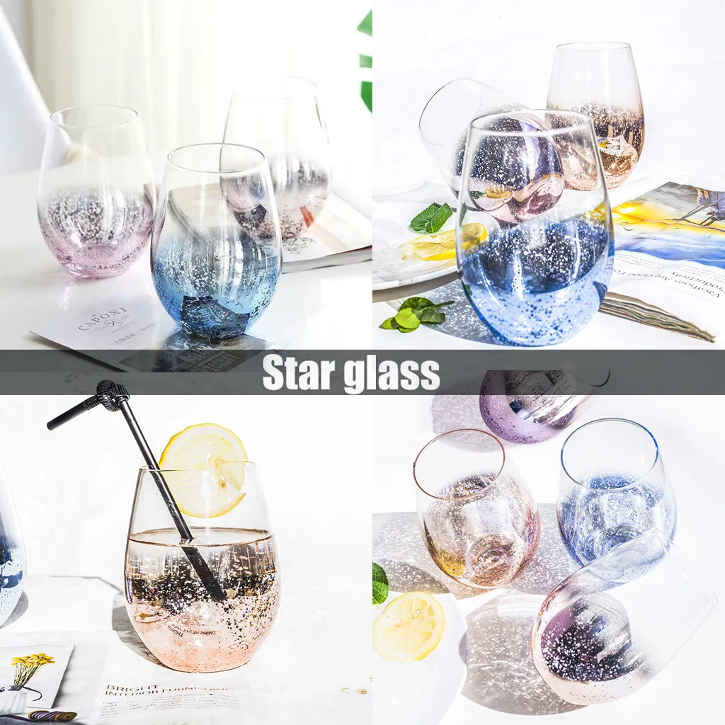 Стеклянная кружка с блестками в скандинавском стиле прозрачная стеклянная со