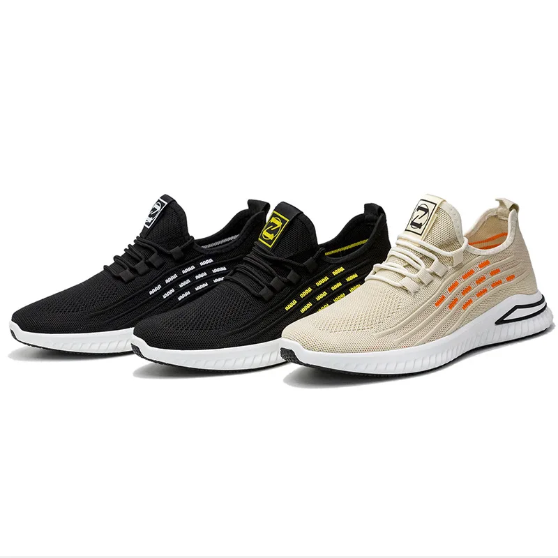 2022 Men's Shoes Autumn New Men's Sports Shoes Trendy Shoes Men's Fashion Korean Shoes Flying Woven Breathable Casual Shoes Men