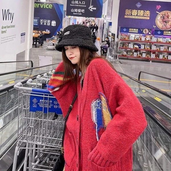 CMAZ 2021 Autumn Winte Sweater Women Tops Knitted Pullover Korean Style Cardigan Soft Warm Pull Thick Outwear | Женская одежда